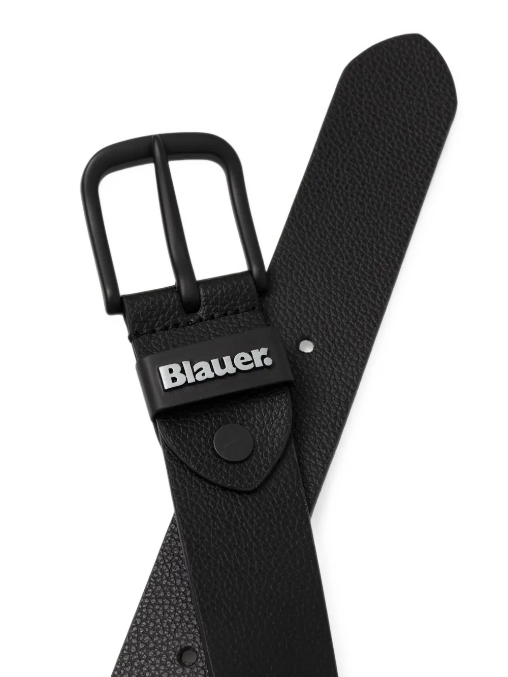 Blauer logo-detail leather belt Zwart