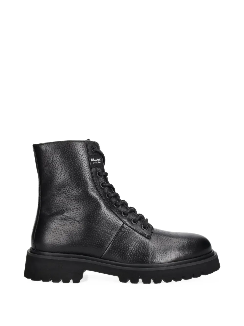 Blauer Buxton Leather Boots In Black