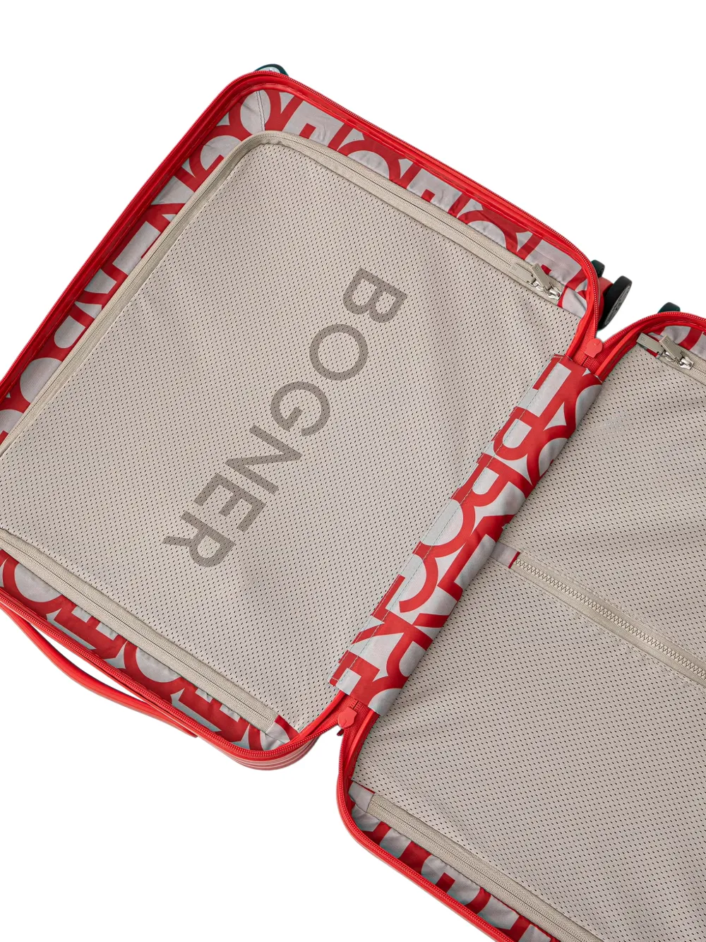 BOGNER Piz C55 logo-embossed hardshell suitcase Rood