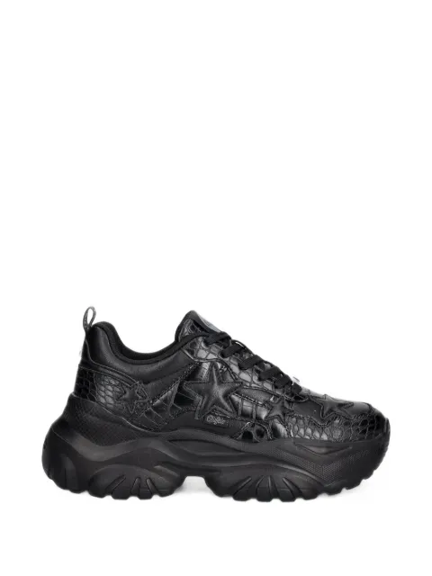 Buffalo Bliss Star crocodile-effect sneakers