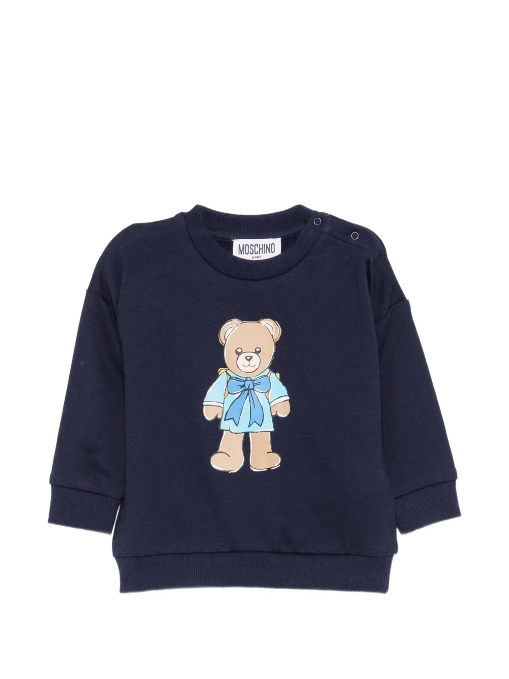 Moschino Kids Teddy Bear-print sweater - Blu