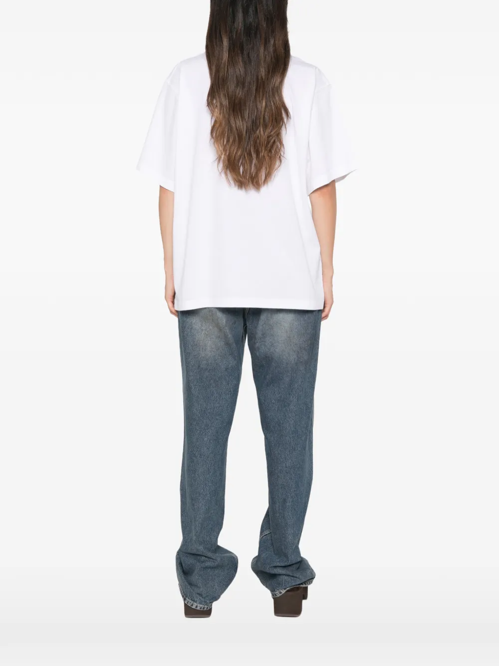 Balenciaga logo-print cotton T-shirt Wit