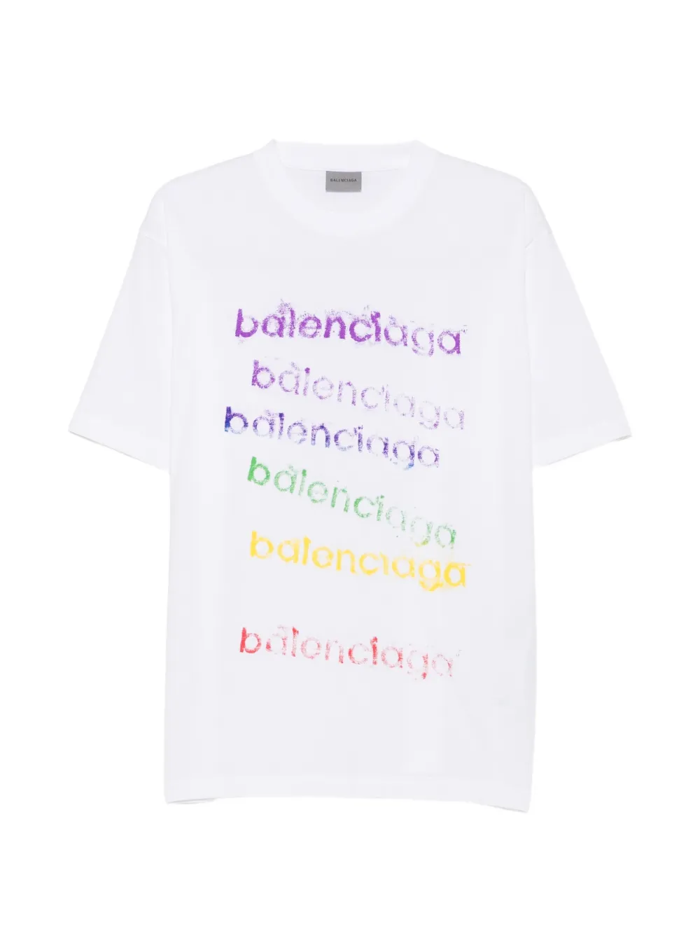 Balenciaga logo-print cotton T-shirt Wit