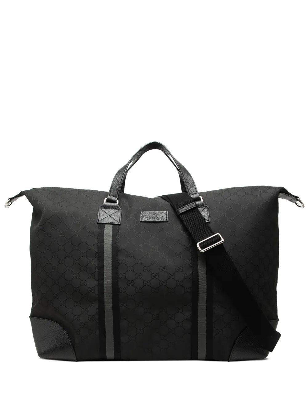 Gucci Pre-Owned 2000-2015 XL GG Nylon Web Duffle Bag travel bag in Black