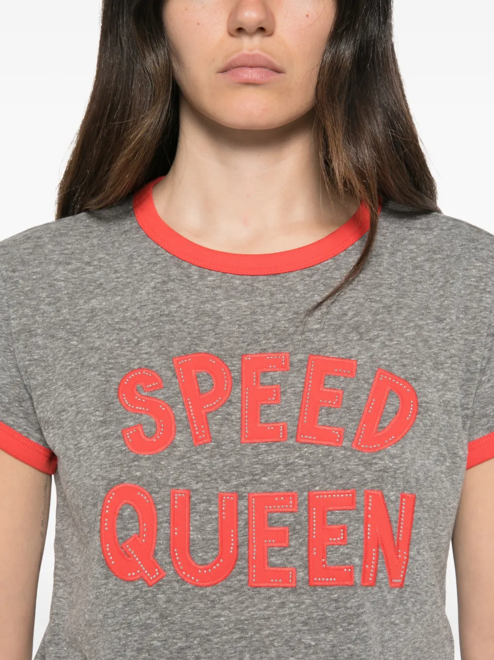 MOTHER T-shirt met tekst Grijs