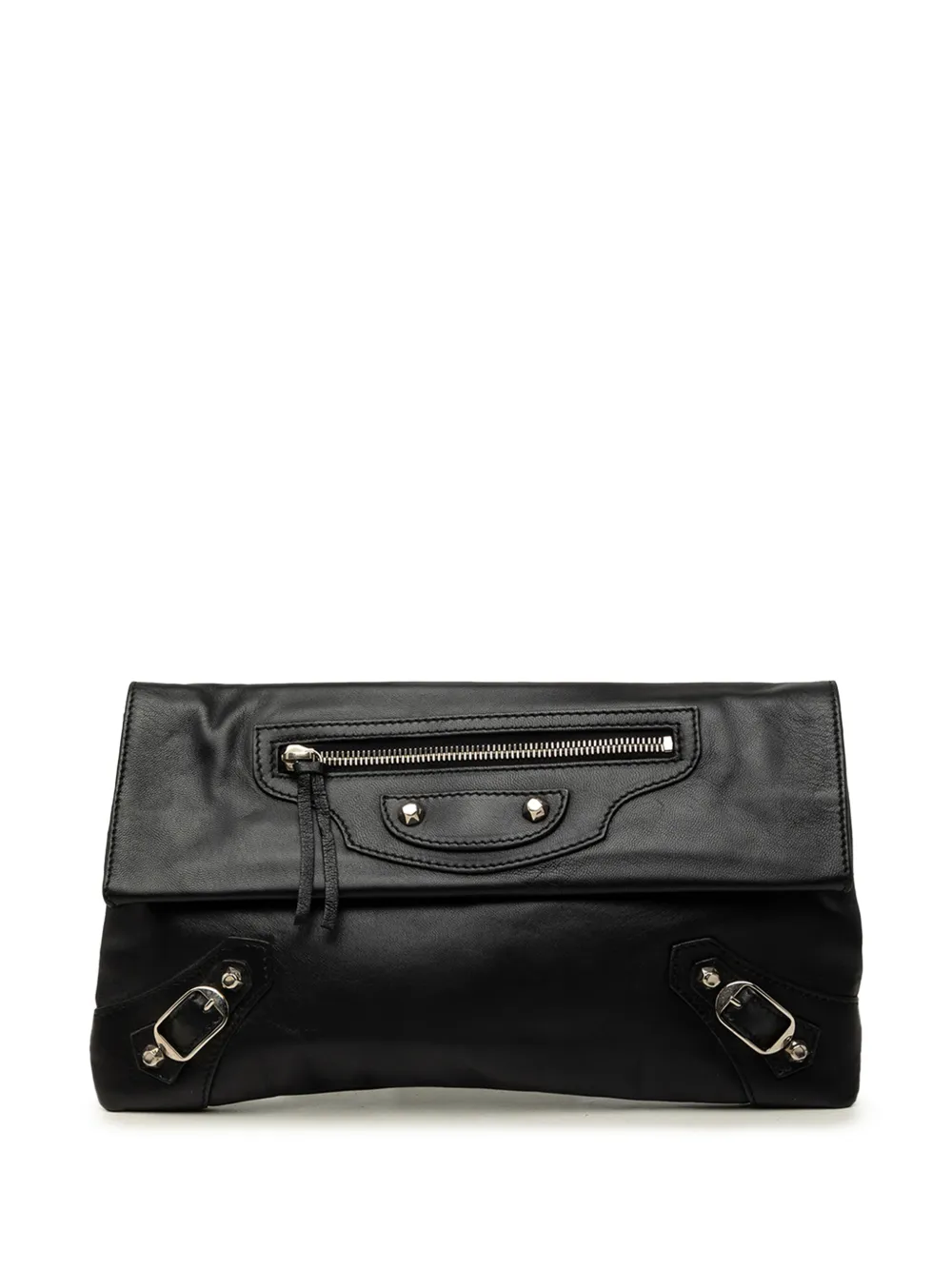 Balenciaga Pre-Owned 2012-2026 Lambskin Motocross Giant 12 Envelope clutch bag - Nero