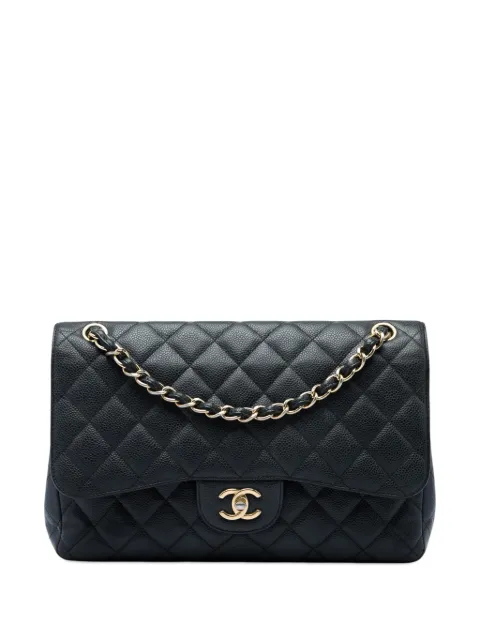 CHANEL Pre-Owned 2012 Jumbo Classic Caviar Double Flap shoulder bag