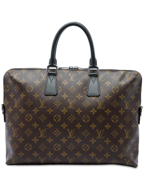 Louis Vuitton Pre-Owned 2014 Monogram Macassar Porte Documents Jour business bag