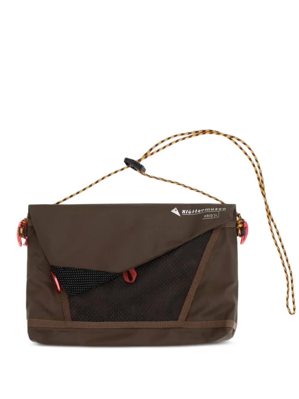 Klättermusen sac à bandoulière Hrid WP Accessory à empiècement en résille - Marron