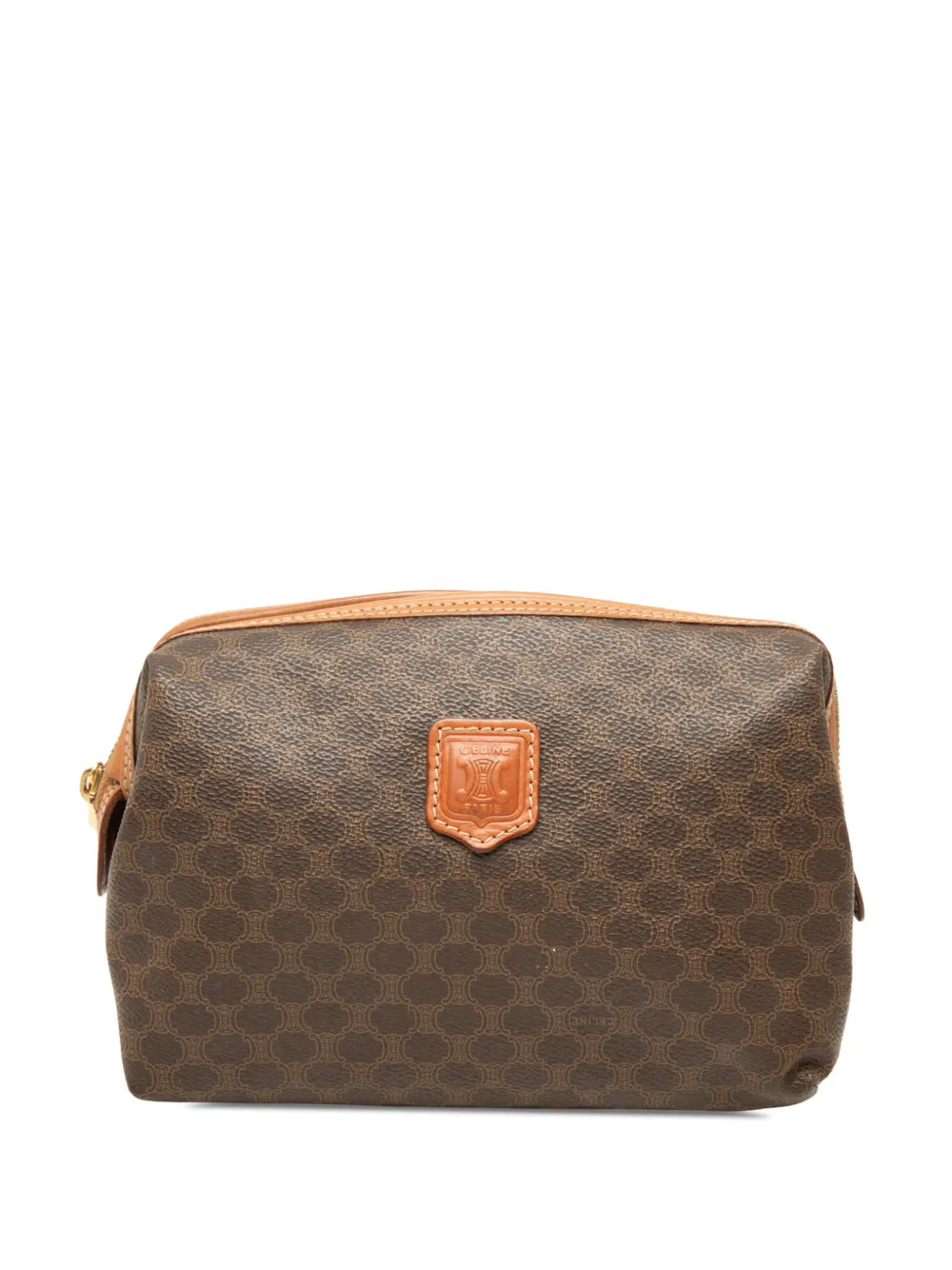 Celine Pre-Owned 1997 Macadam Coated Canvas Cosmetic pouch - Marrone