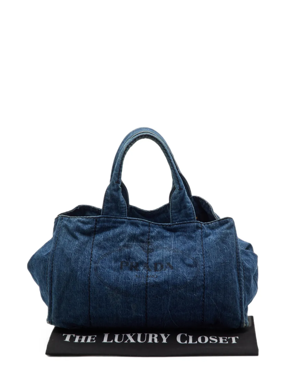 Prada Pre-Owned sac cabas Canapa médium - Bleu Prada Pre-Owned sac cabas Canapa médium - Bleu