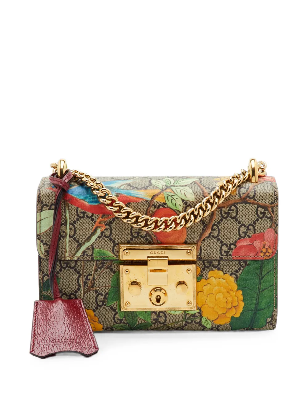 Gucci Small Padlock Tian Crossbody Bag In Multi