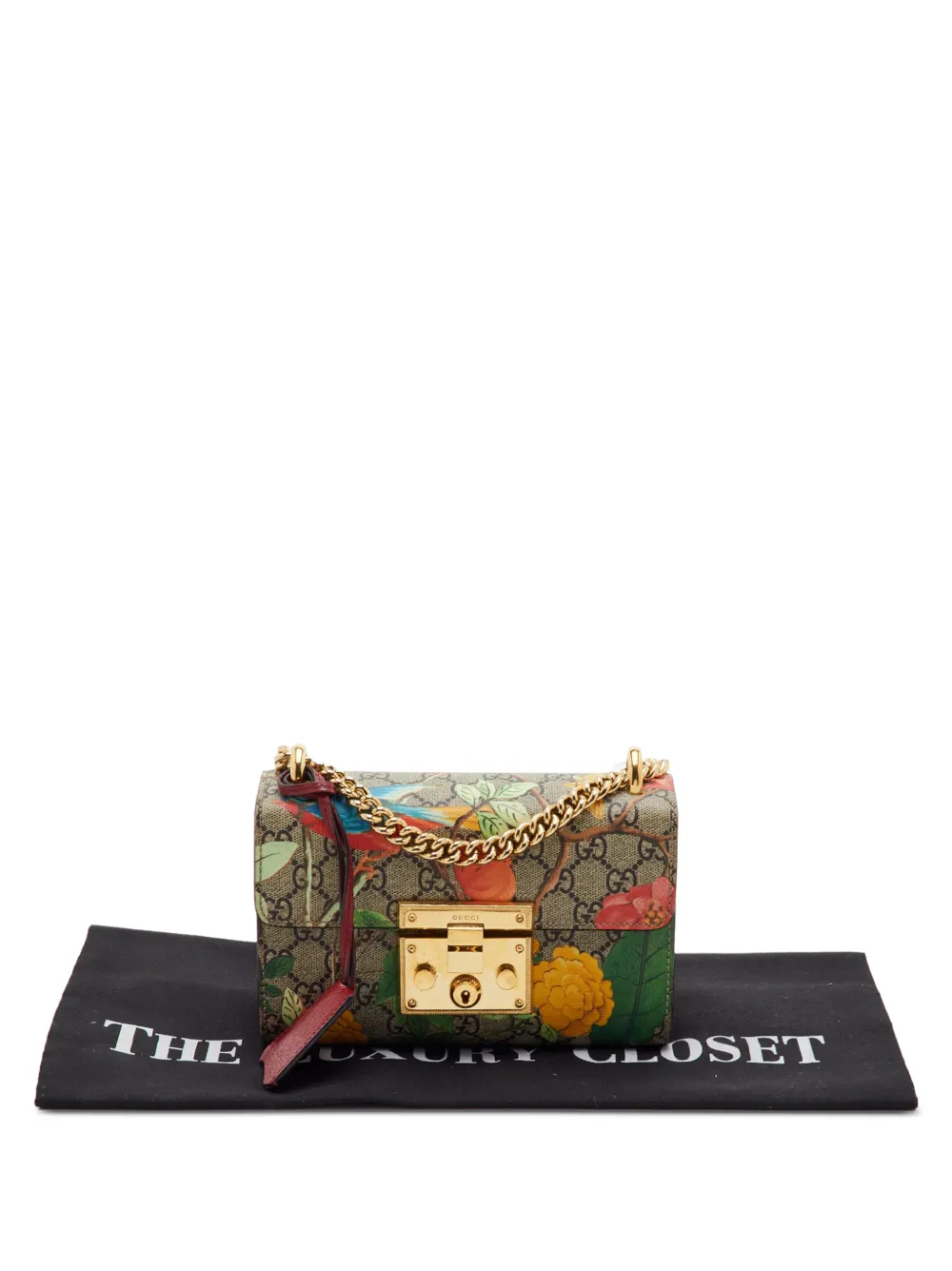 Gucci Pre-Owned Kleine Padlock Tian crossbodytas Bruin