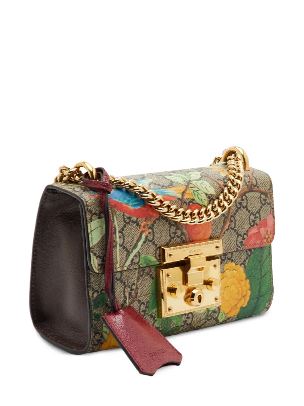 Gucci Pre-Owned Kleine Padlock Tian crossbodytas Bruin