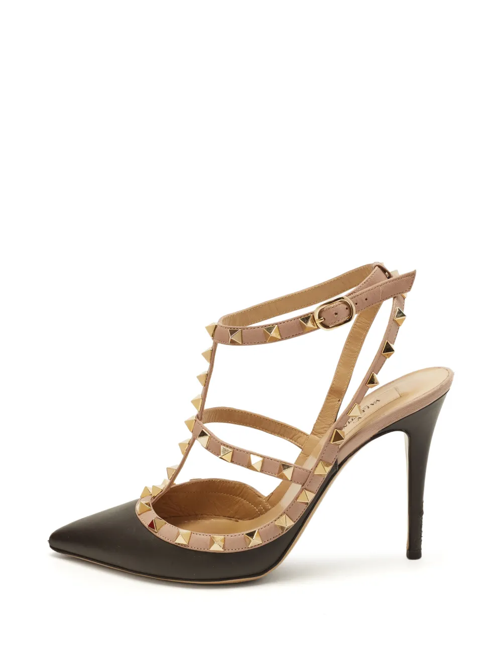 Valentino Garavani Pre-Owned Rockstud leather ankle-strap pumps - Schwarz