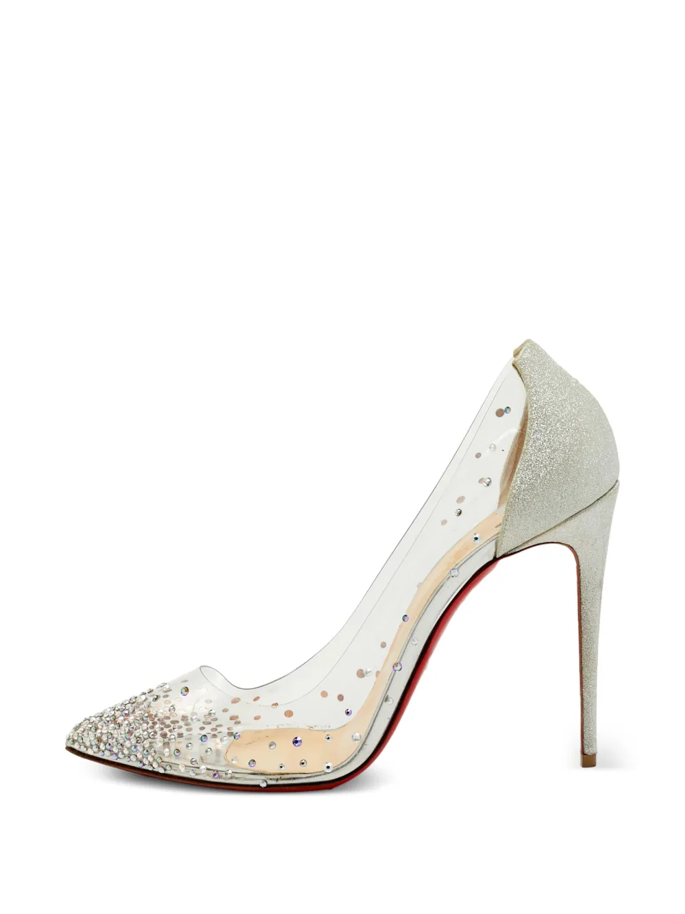 Christian Louboutin Pre-Owned Degrastrass Pumps mit Kristallen - Silber