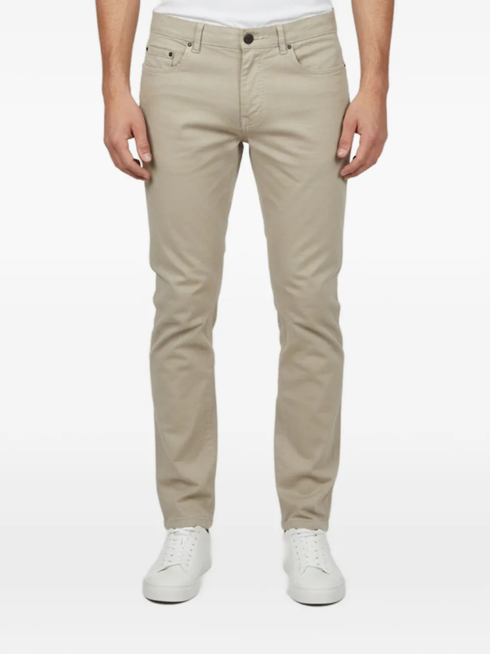 Pre-owned Bottega Veneta Straight-fit Trousers In Neutrals