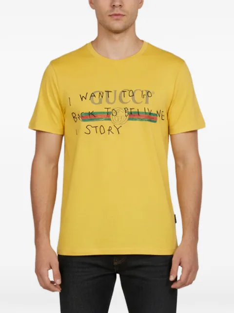 Gucci Pre-Owned distressed printed T-shirt