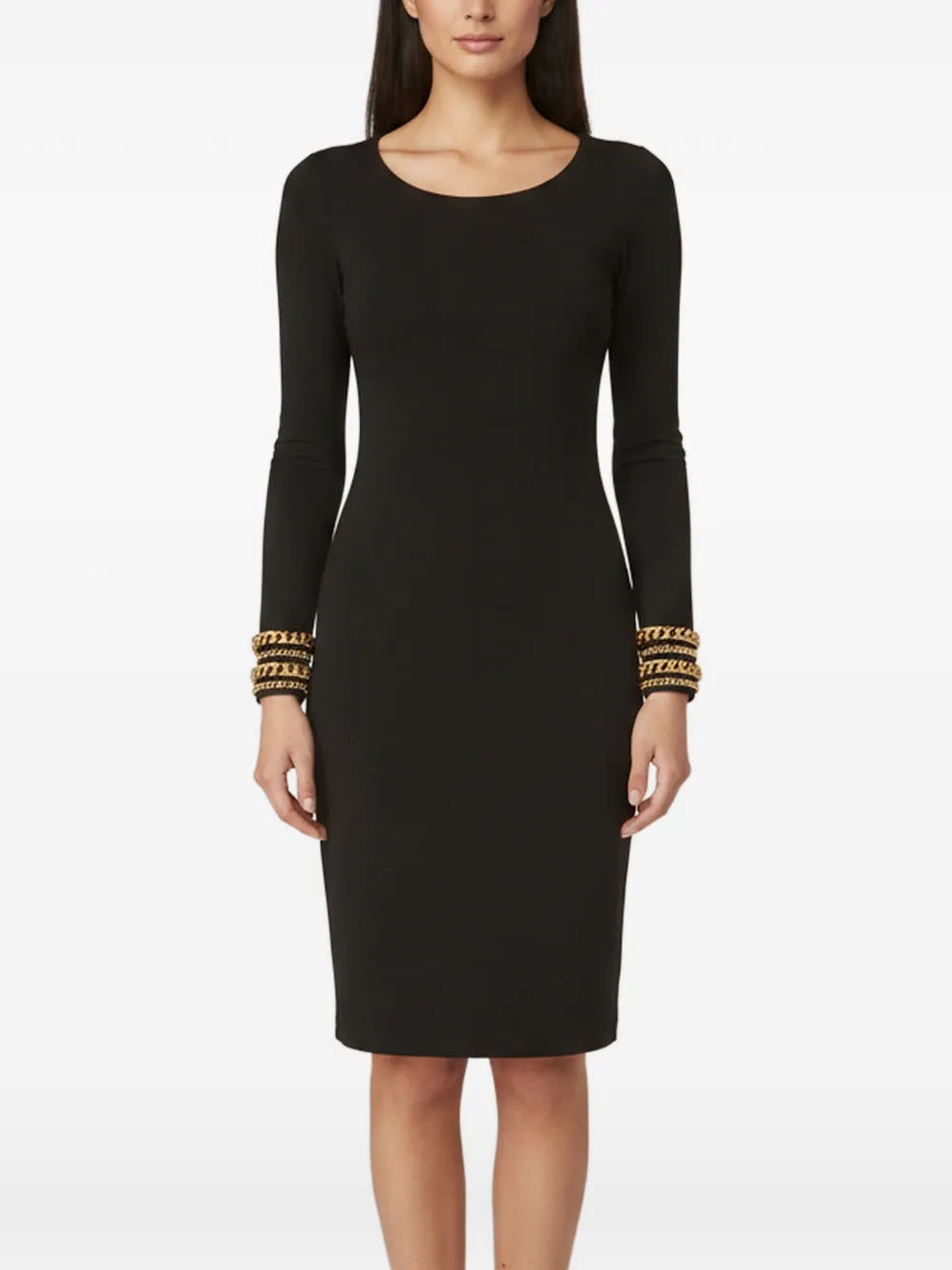 Boutique Moschino crepe chain-link dress - Nero