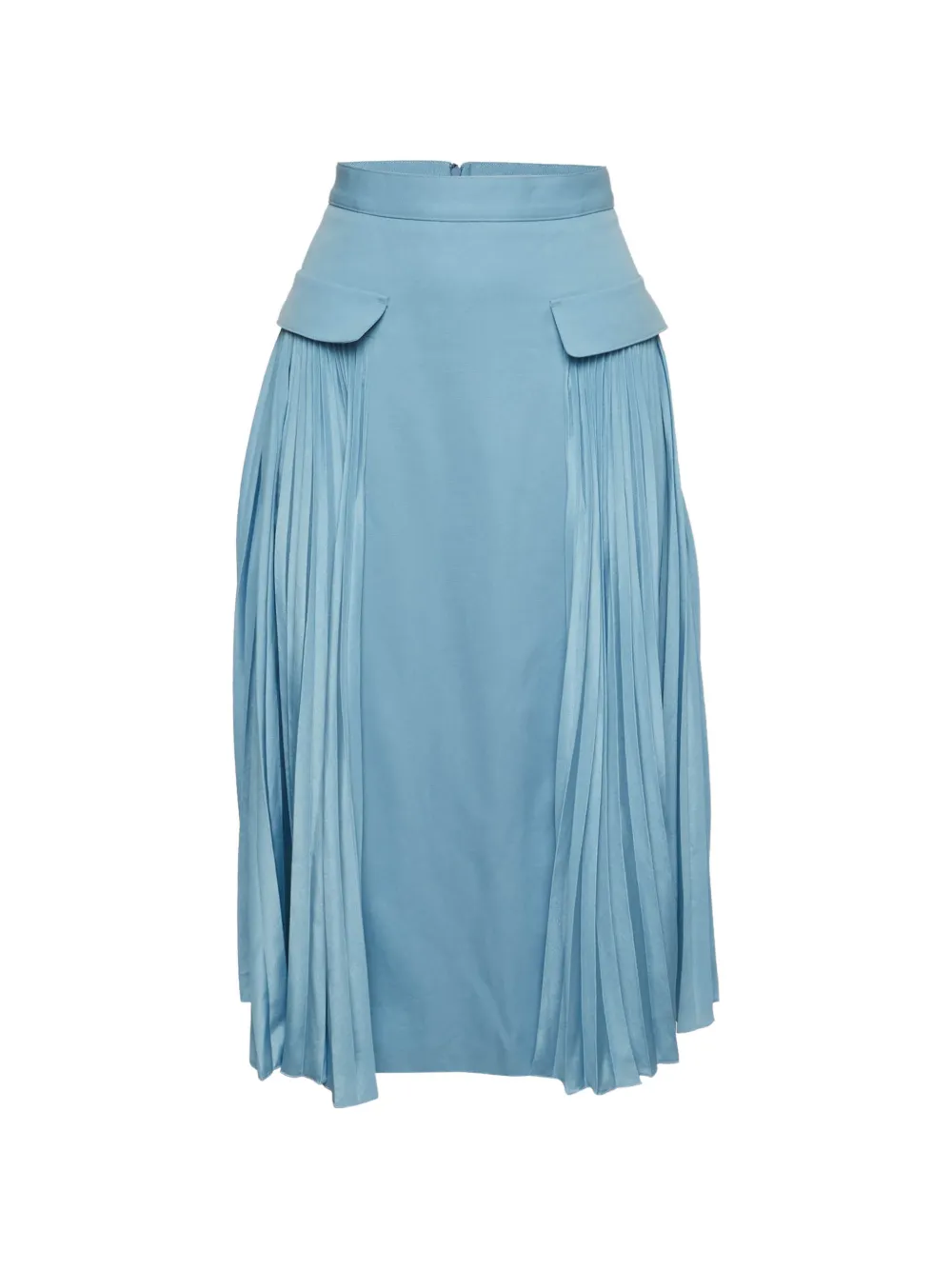 Red Valentino Vintage pleated A-line midi skirt - Blu