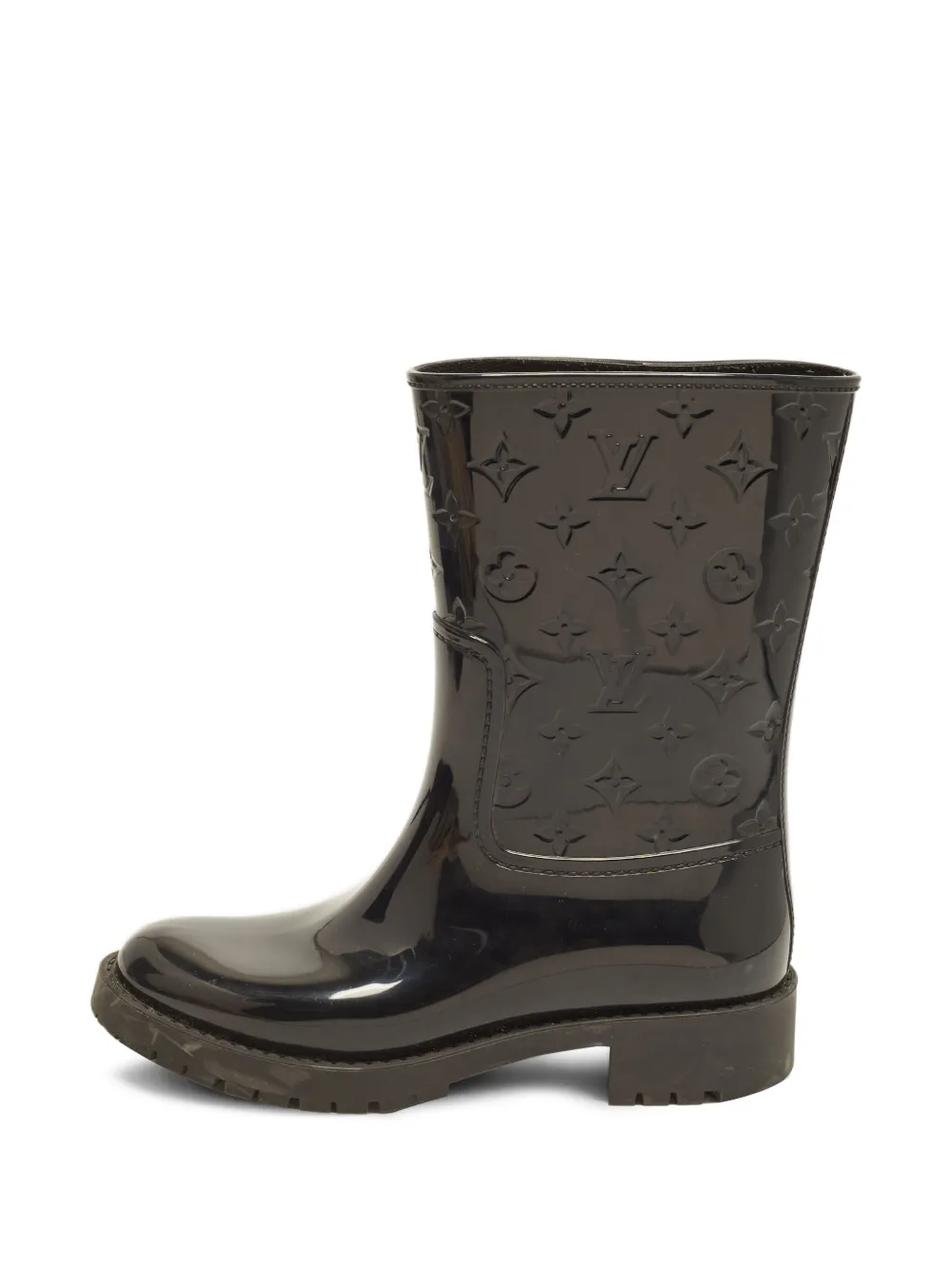 Louis Vuitton Pre-Owned monogram embossed rain boots - Nero