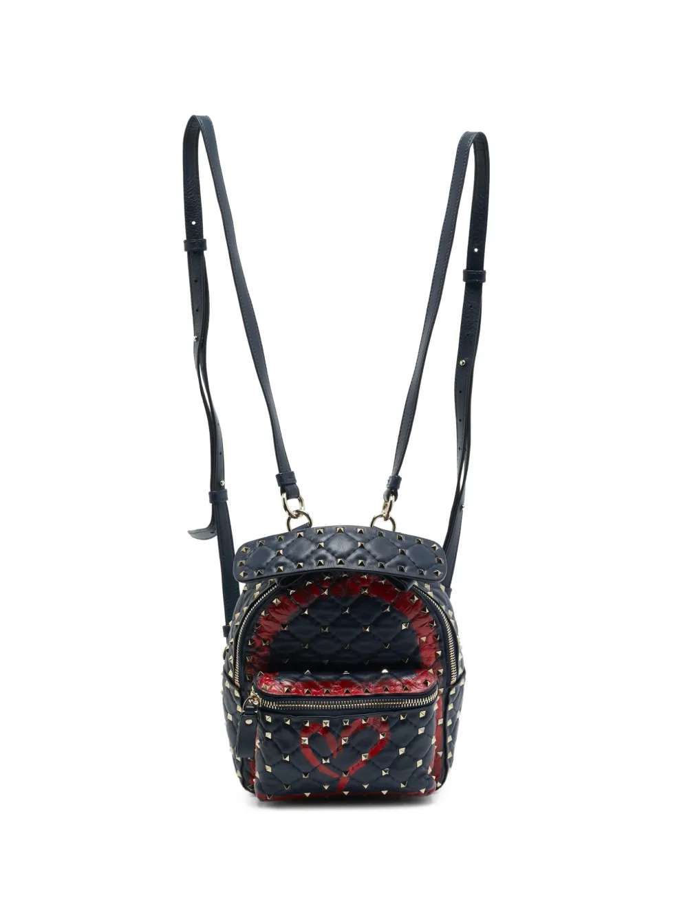 Valentino Garavani Pre-Owned Gesteppter Rockstud Spike Rucksack - Blau
