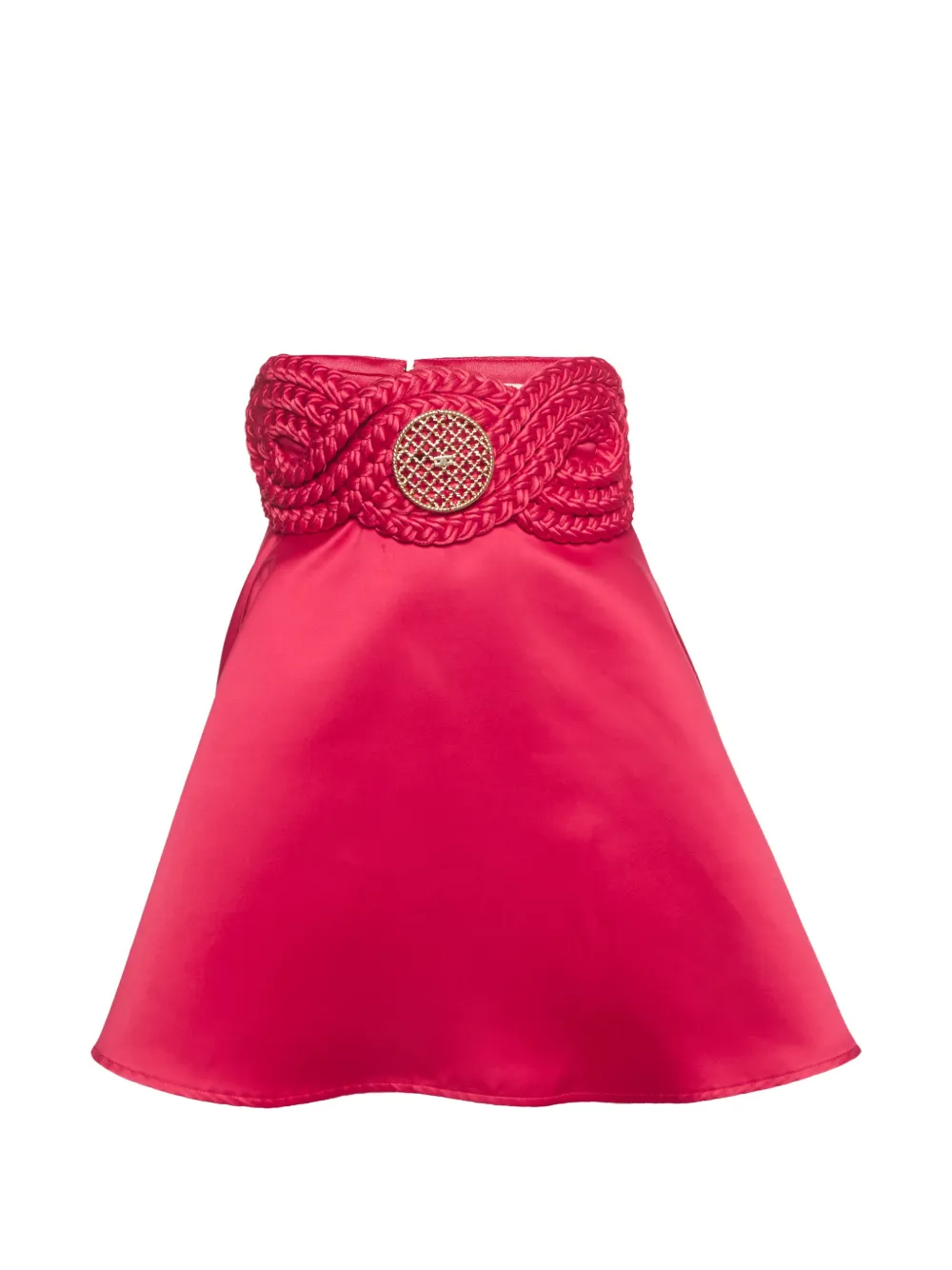 Elisabetta Franchi braided-detail strapless mini dress - Rosa