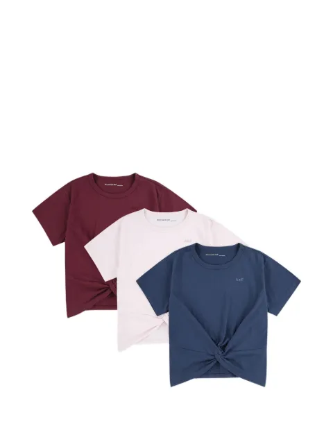 ABERCROMBIE FITCH KIDS twist-front logo-embroidered T-shirt (set of three)
