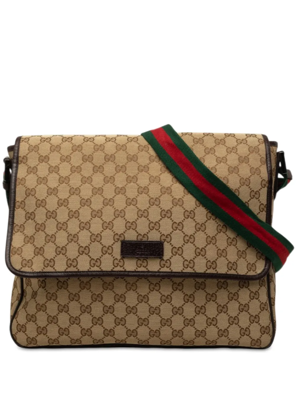 Gucci Pre-Owned 2000-2015 GG Kuriertasche mit Klappdeckel aus Canvas - Nude