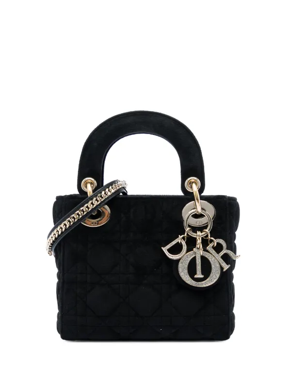 Christian Dior Pre-Owned 2019 ミニ ベルベット カナージュ レディ