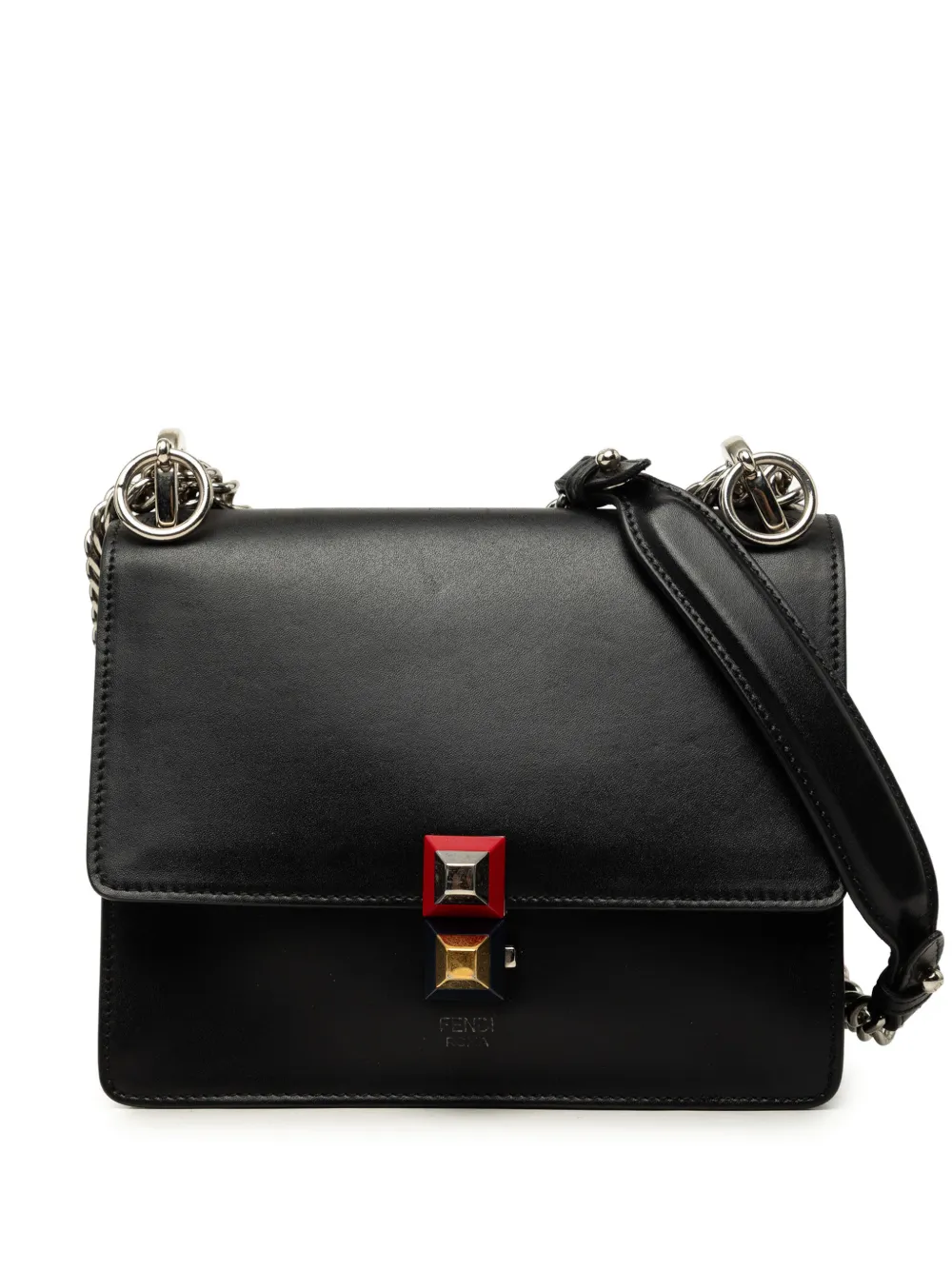 Fendi Pre-Owned 2010-2026 kleine Kan I Umhängetasche aus Leder - Schwarz