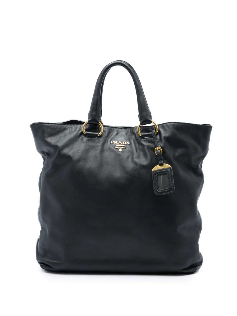 Prada Pre-Owned 2000-2013 Soft Calf Open Convertible Tote satchel - Nero