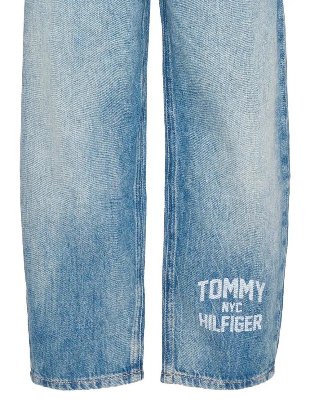 Tommy Hilfiger Junior Barrel jeans met logo-print Blauw