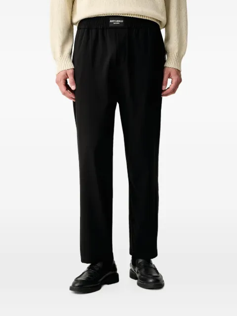 Just Cavalli logo-patch elasticated trousers