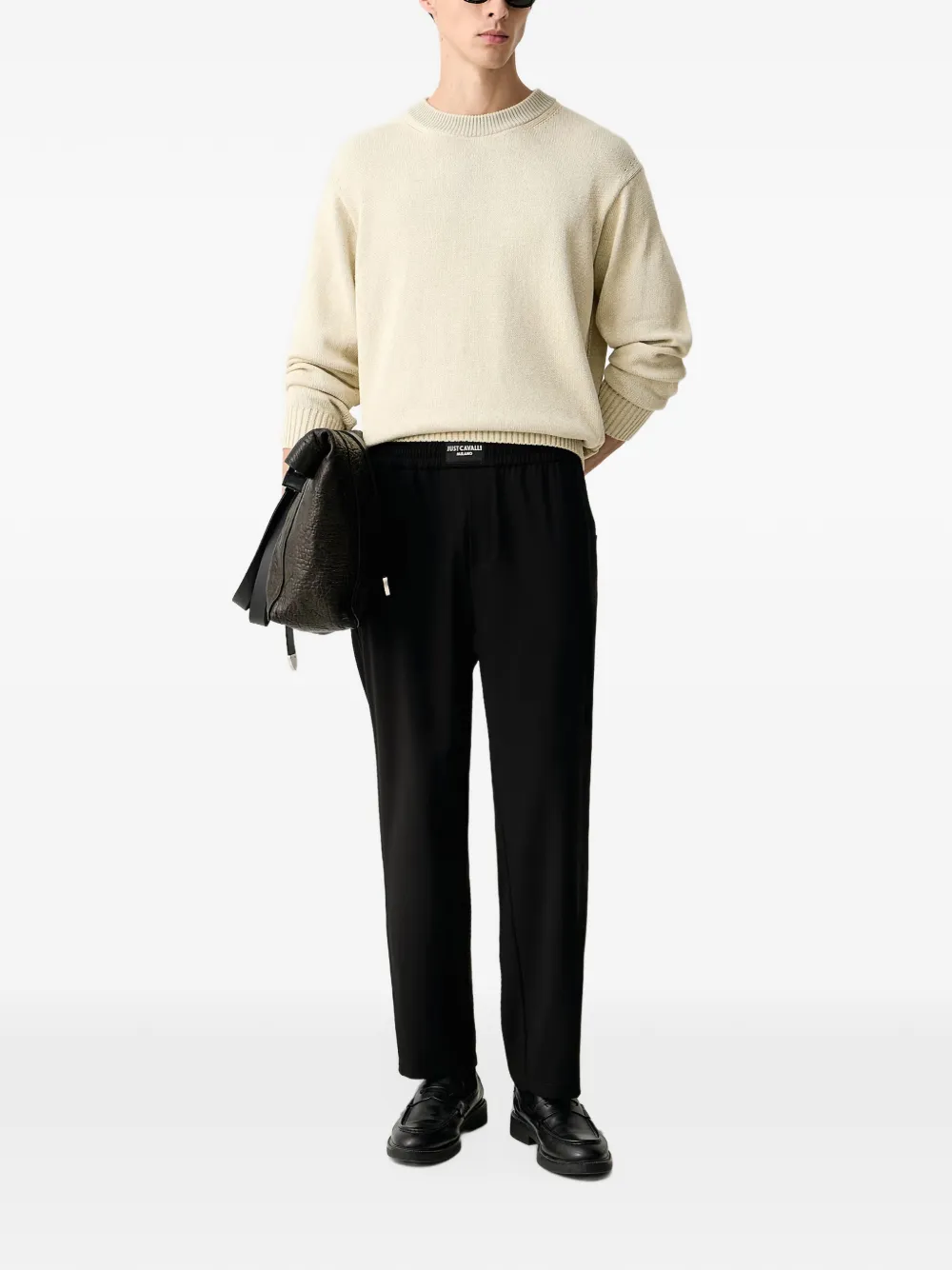 Just Cavalli Broek met logopatch Zwart