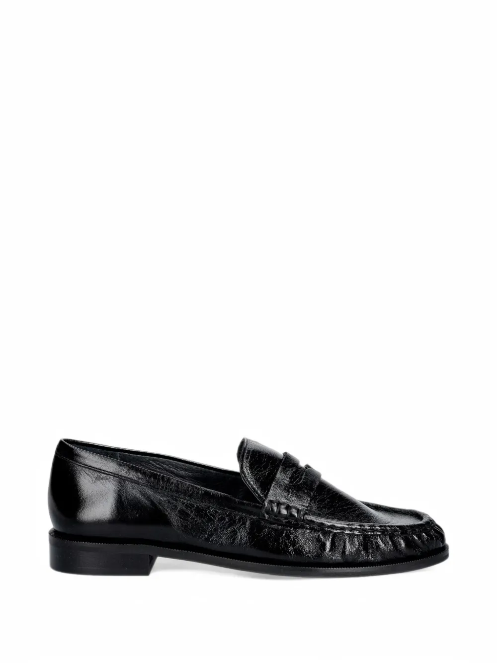 JONAK PARIS crinkled-leather loafers - Schwarz