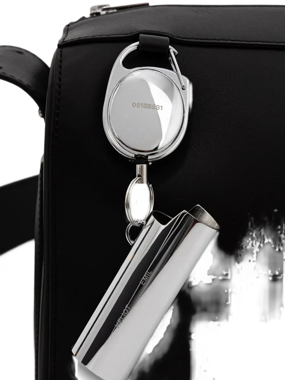 HELIOT EMIL lighter-detail leather tote bag Zwart