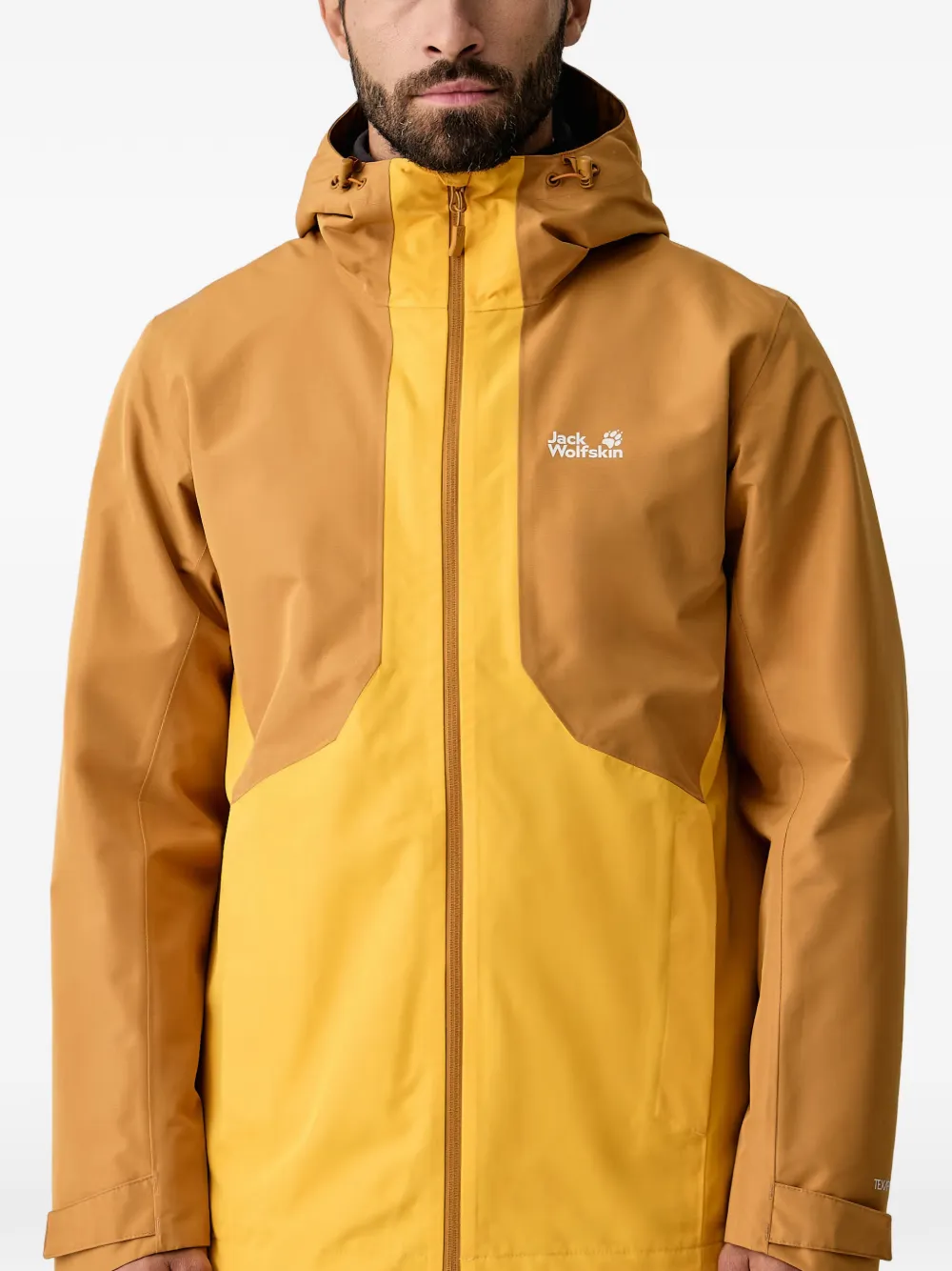 JACK WOLFSKIN STONETRAIL 3IN1 JKT M hooded jacket Geel