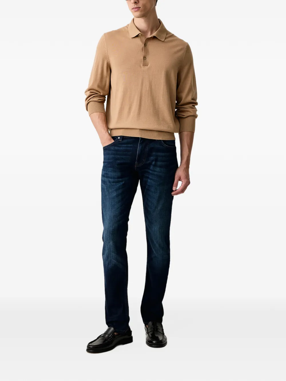 Joop! faded straight-leg jeans Blauw