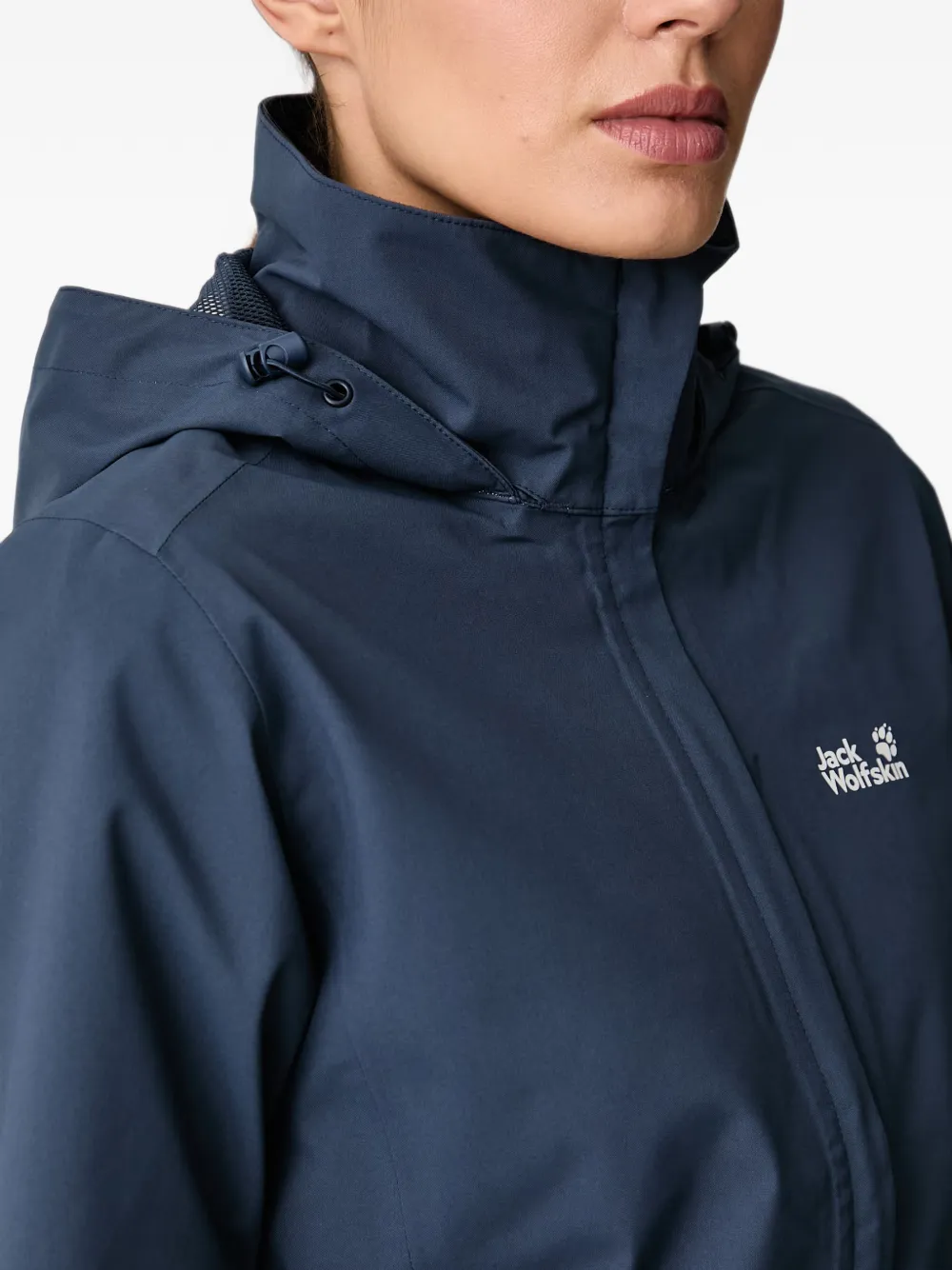 JACK WOLFSKIN Trailtime hooded waterproof jacket Blauw