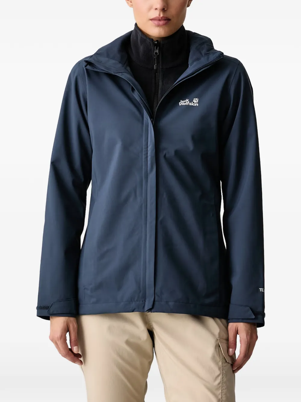 JACK WOLFSKIN Trailtime hooded waterproof jacket - Blau