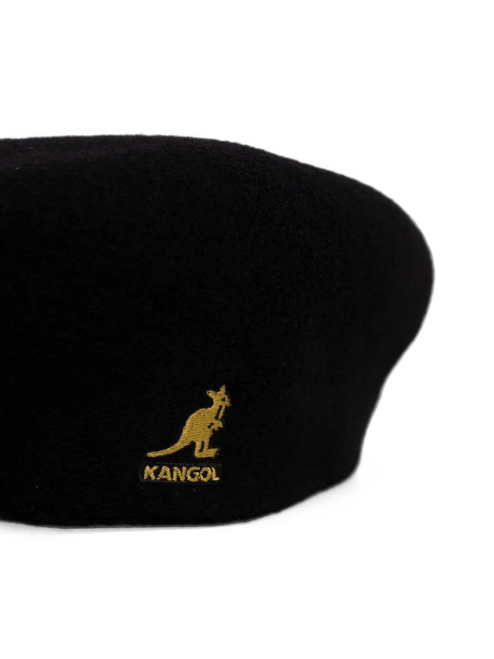 Kangol Wool 504 logo-embroidered flat cap Zwart