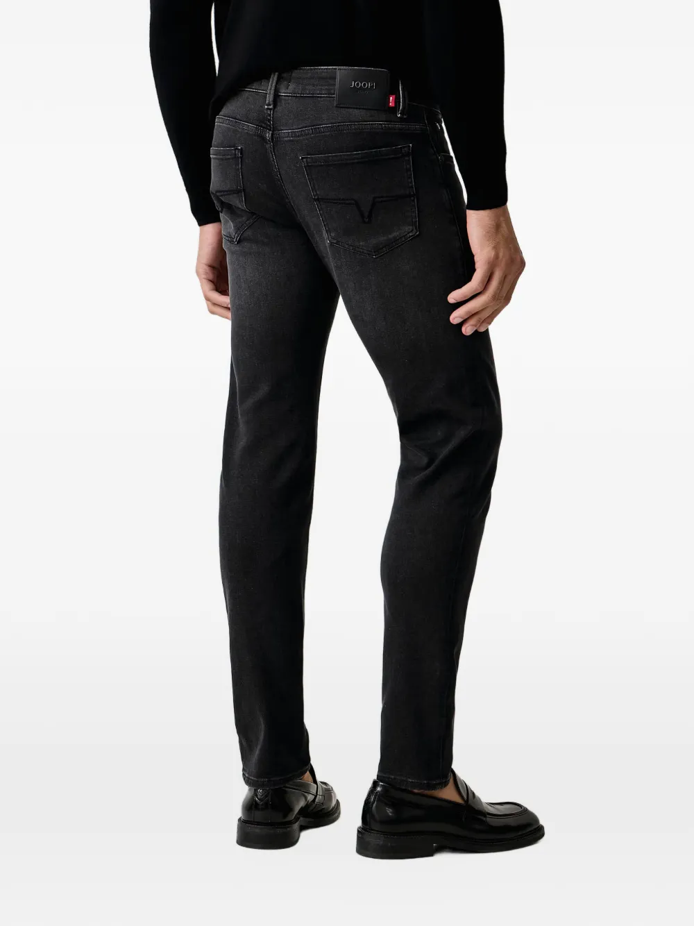 Joop! stretch five-pocket slim-fit jeans Zwart