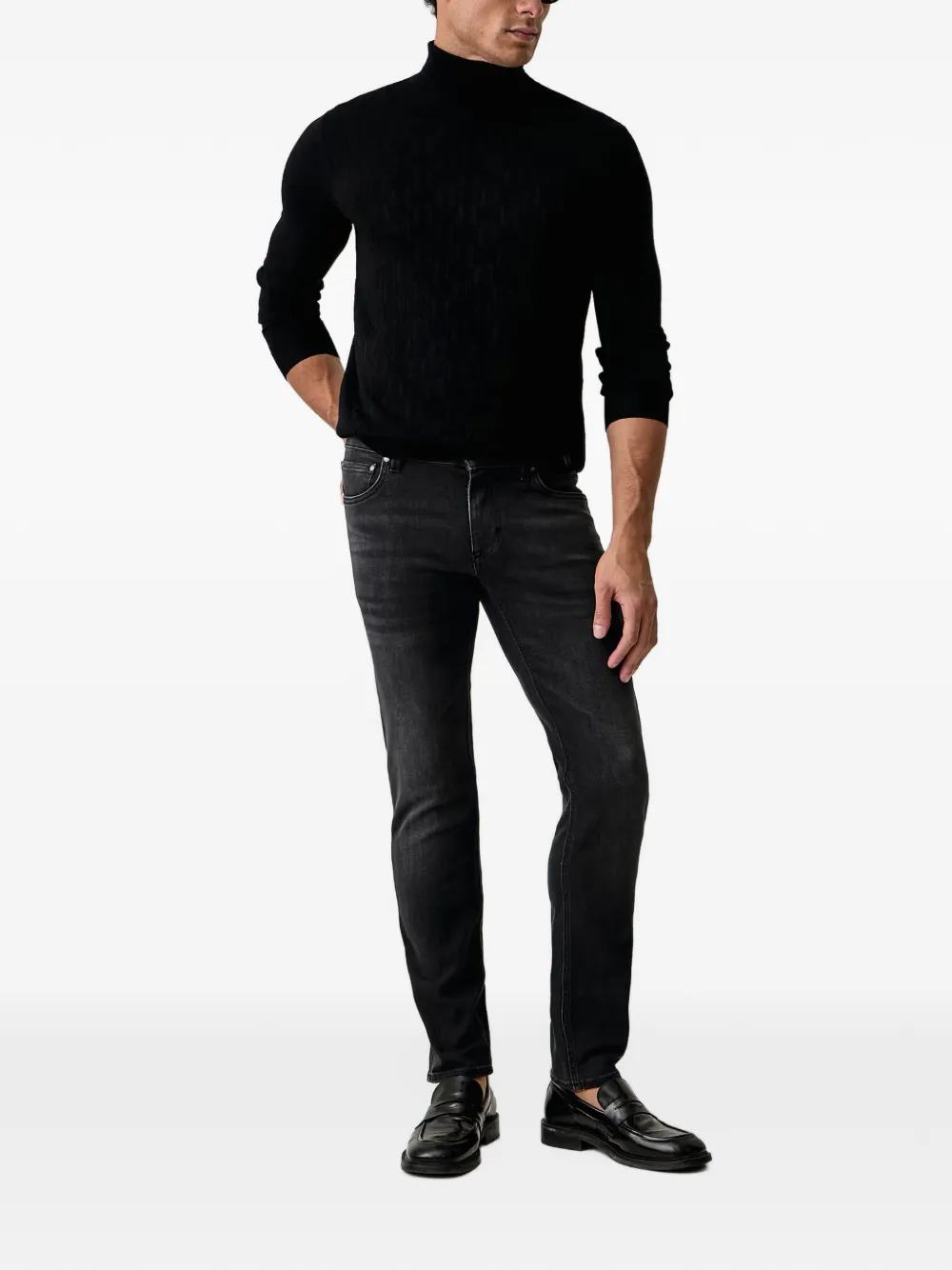 Joop! stretch five-pocket slim-fit jeans Zwart