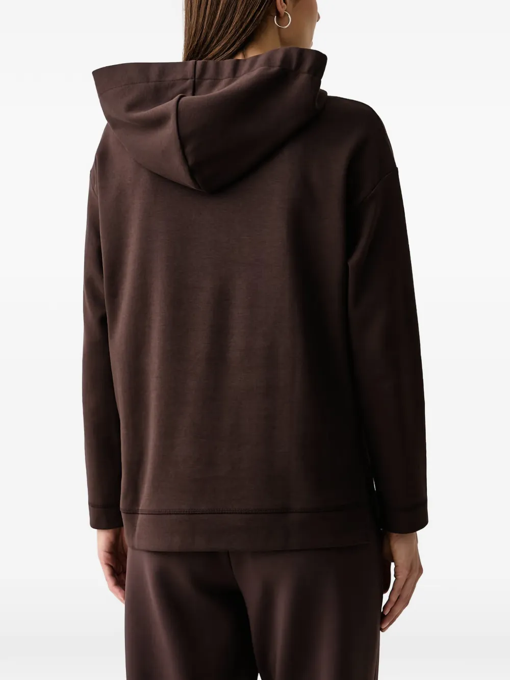 Joop! logo-embroidered drawstring hoodie Bruin