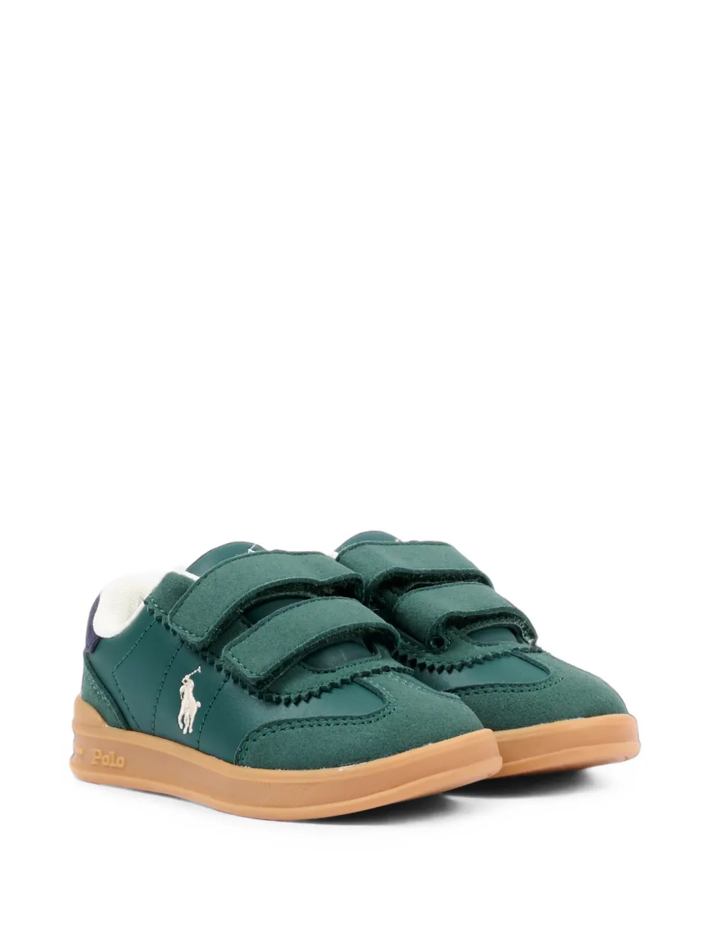 POLO RALPH LAUREN KIDS Hollis touch-strap sneakers - Verde