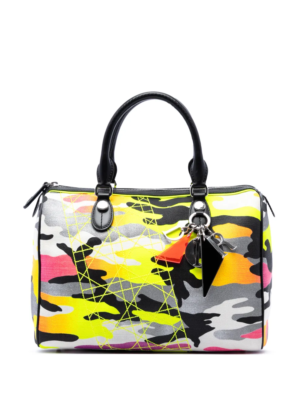 Christian Dior Pre-Owned 2011 Anselm Reyle Camouflage-Tasche aus Canvas - Gelb