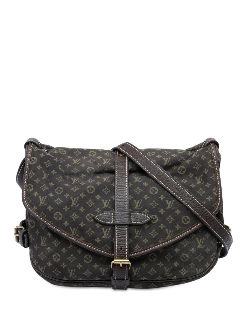 Louis Vuitton Pre-Owned 2008 Monogram Mini Lin Saumur Umhängetasche 30cm - Braun
