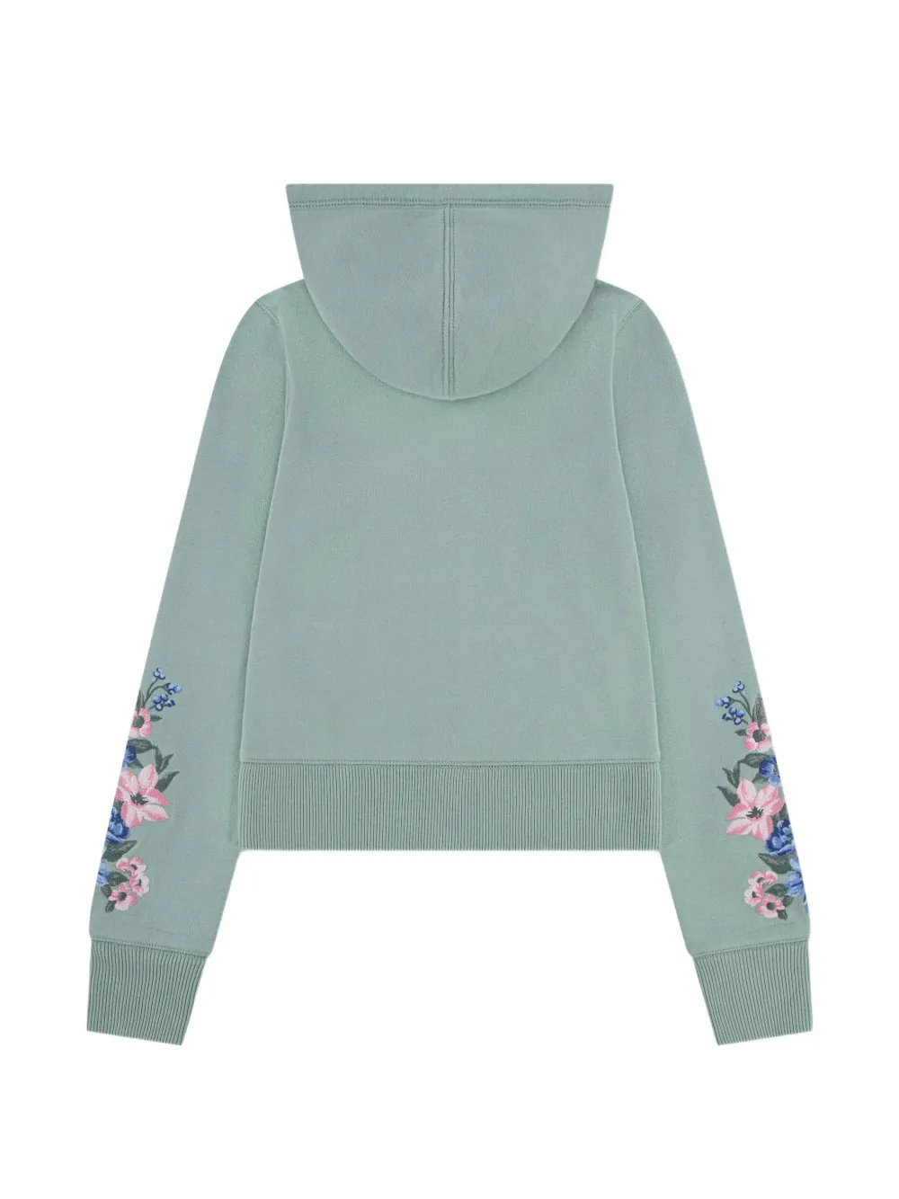 ABERCROMBIE FITCH KIDS Hoodie met geborduurde bloemen Groen