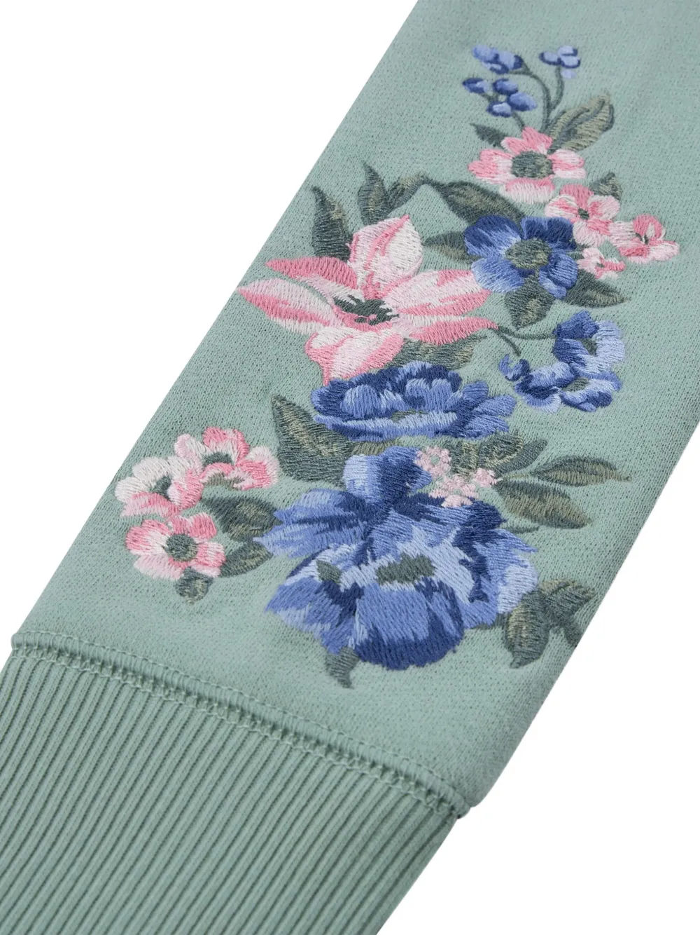 ABERCROMBIE FITCH KIDS Hoodie met geborduurde bloemen Groen